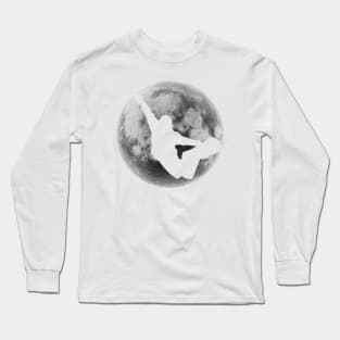 Dark Moon Snowboard Grab Long Sleeve T-Shirt